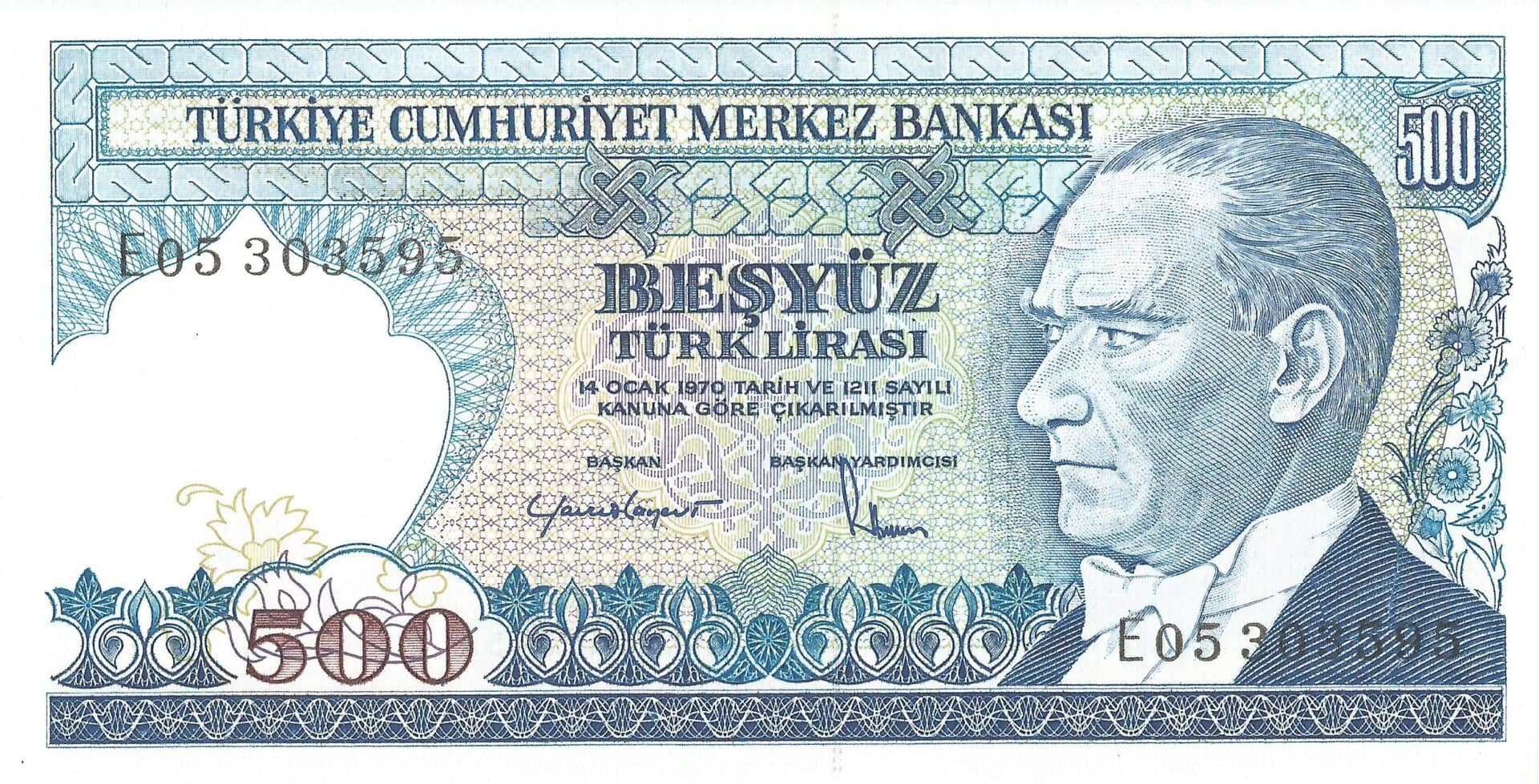 Turquía 25 Pick 195a.2.2 Anverso