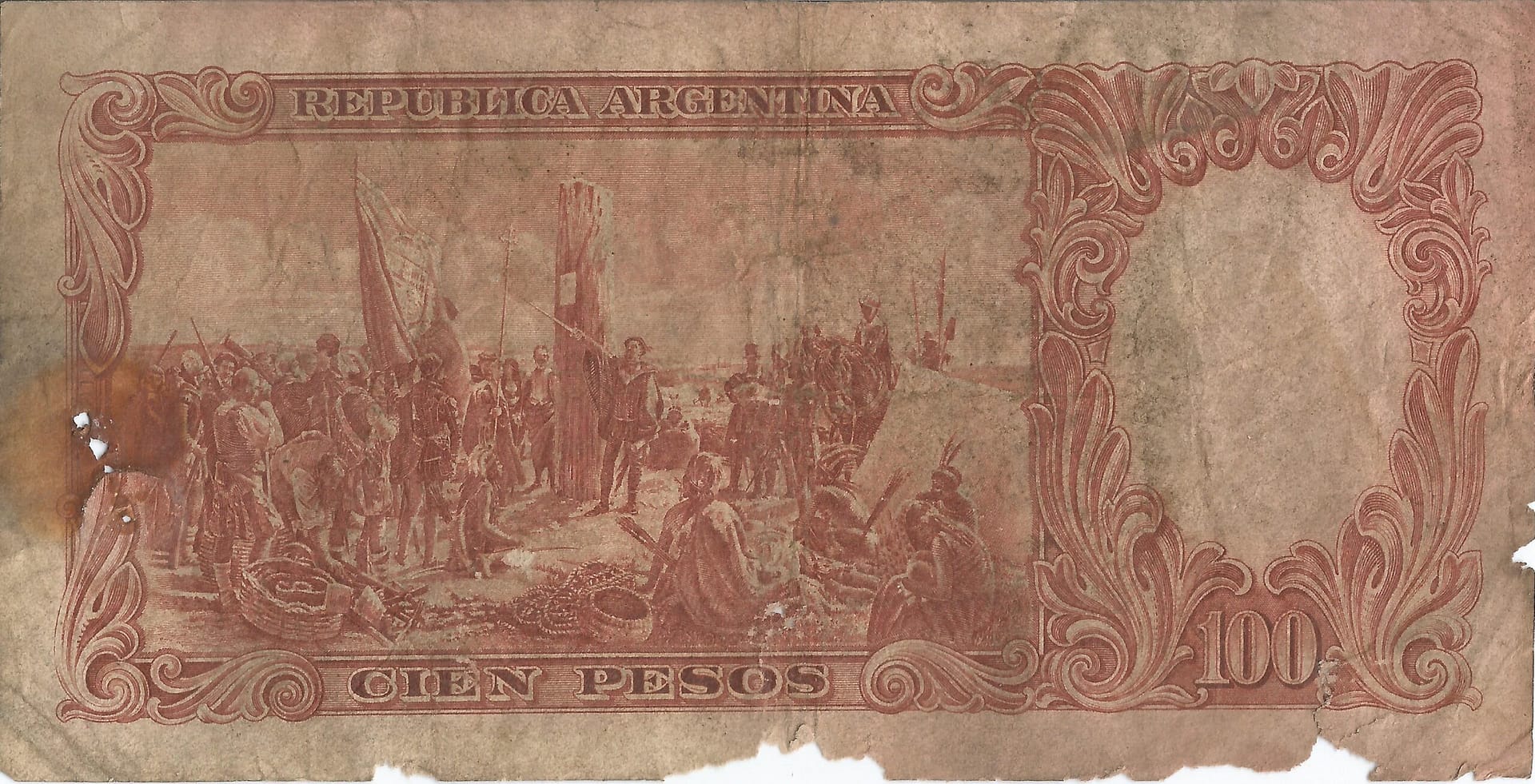 10-Banco Central San Martin - Libertad y Justicia (1942-1969) y Resellados a Pesos Ley (1969-1971) 92 Col 500R.2 Reverso scaled