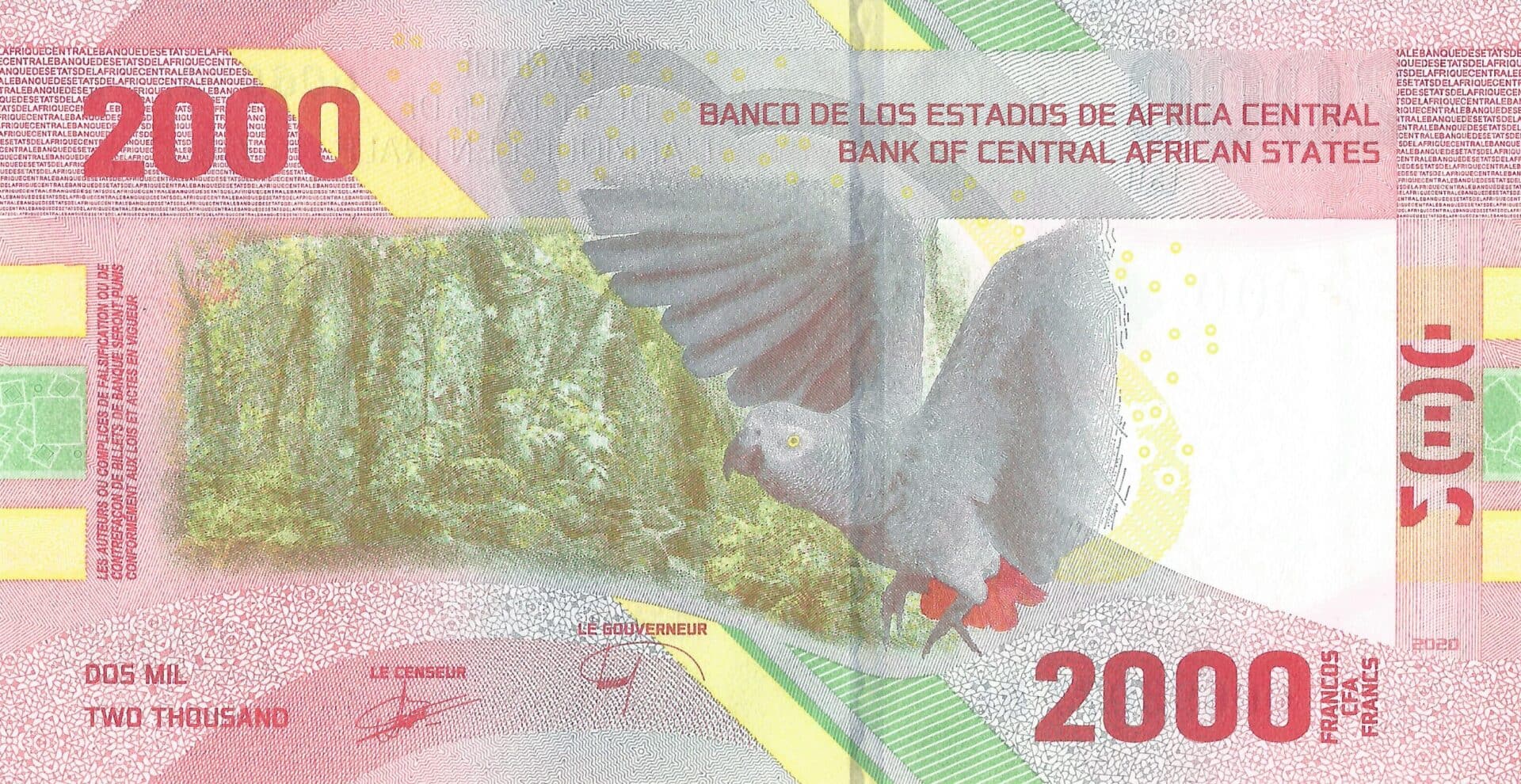 Estados Centroafricanos 8 Pick 702 Reverso