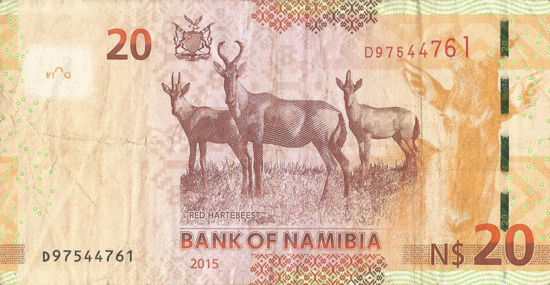Namibia 20 Pick 17a Reverso