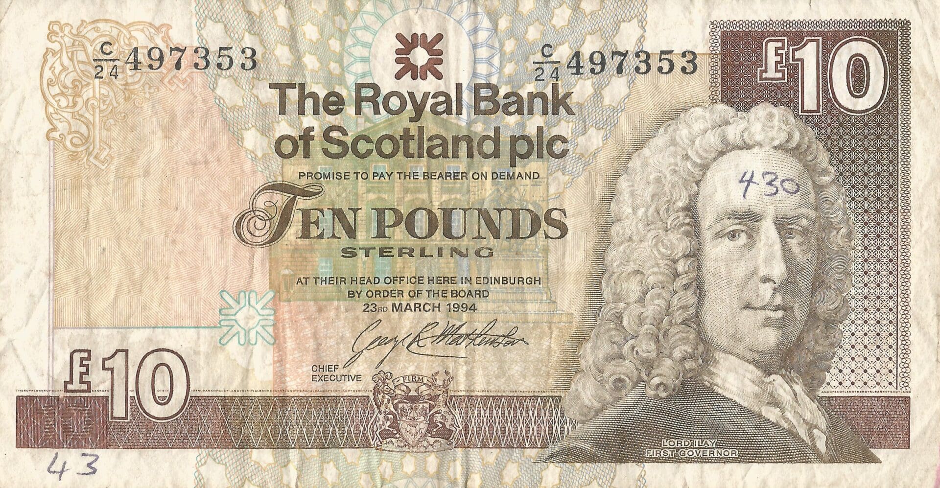 Escocia - Reino Unido 19 Pick 353a.4 Anverso