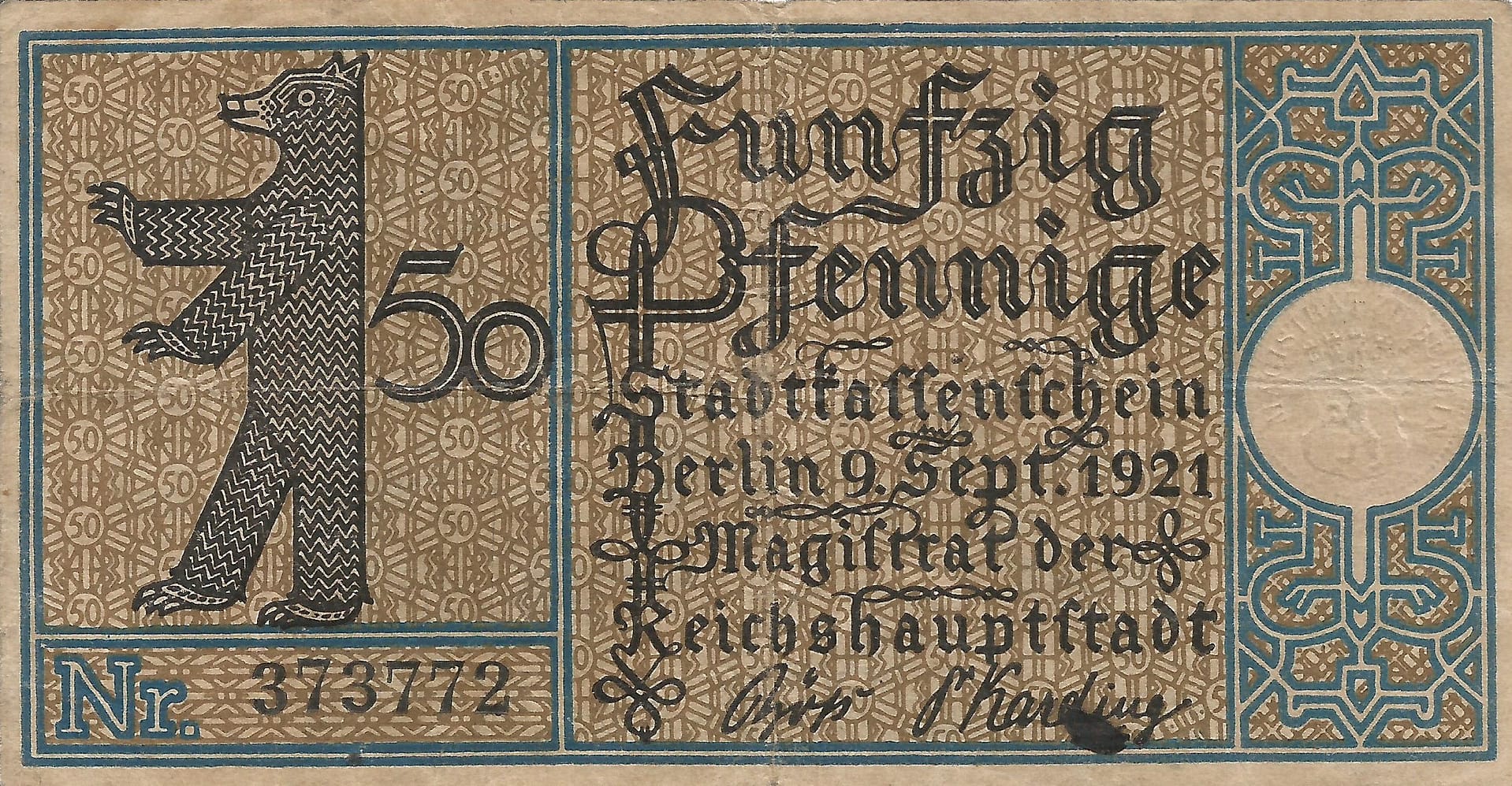 Notgeld - B 5 92.1 4 20 Anverso
