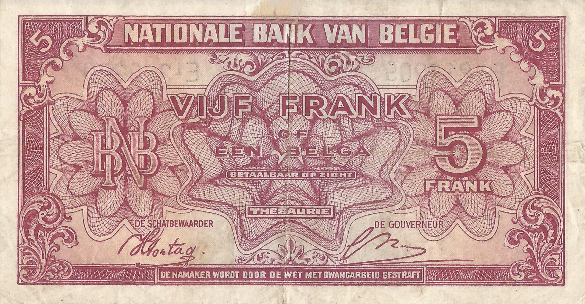 Bélgica 16 Pick 121 Reverso