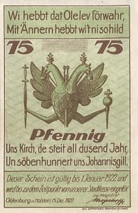 Notgeld - O 9 1015.2 2 2 Anverso