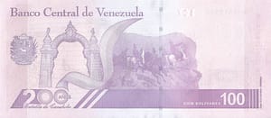 Venezuela 110 Pick 119a Reverso
