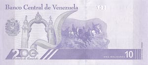 Venezuela 104 Pick 116a Reverso