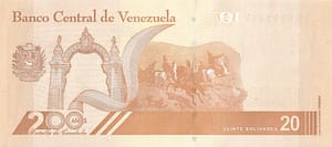 Venezuela 106 Pick 117a Reverso
