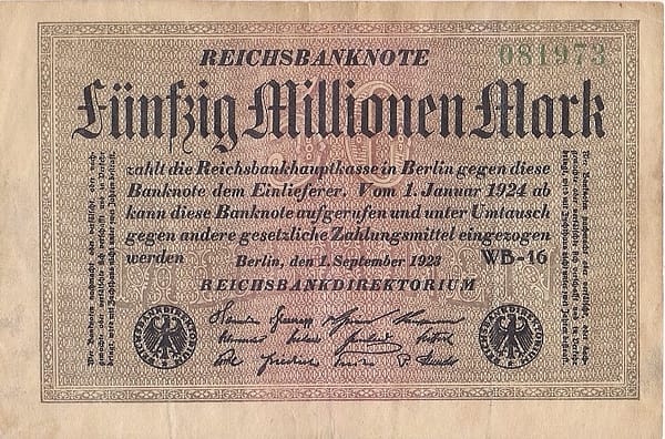 3-Papiermark (1914-1923) 63 Pick 109b.2 ad e1677095484802