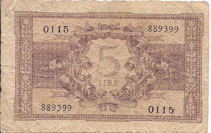 Italia 22 Pick 31a at 7