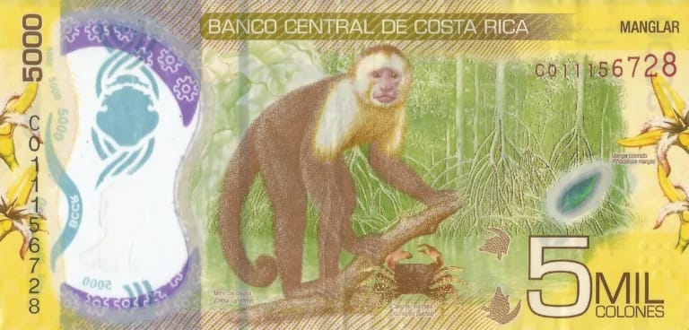 Costa Rica 43 Pick 282a Reverso