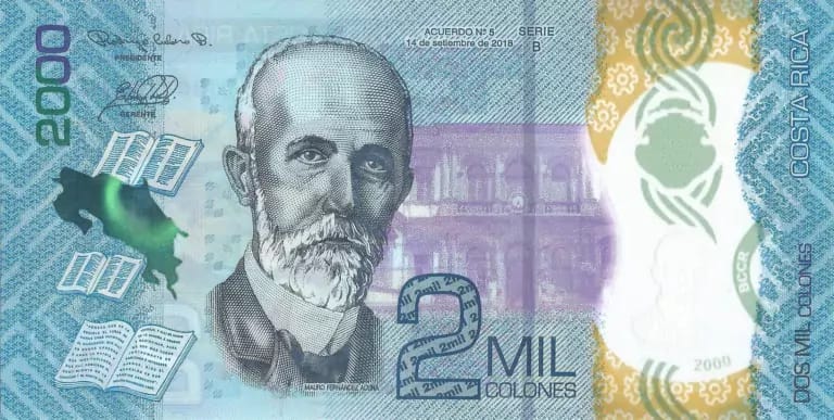 Costa Rica 40 Pick Nuevo 281a Anverso scaled