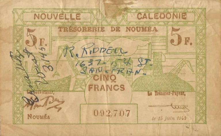 Nueva Caledonia 7 Pick 58 Anverso