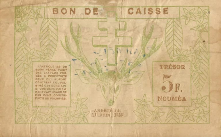 Nueva Caledonia 8 Pick 58 Reverso