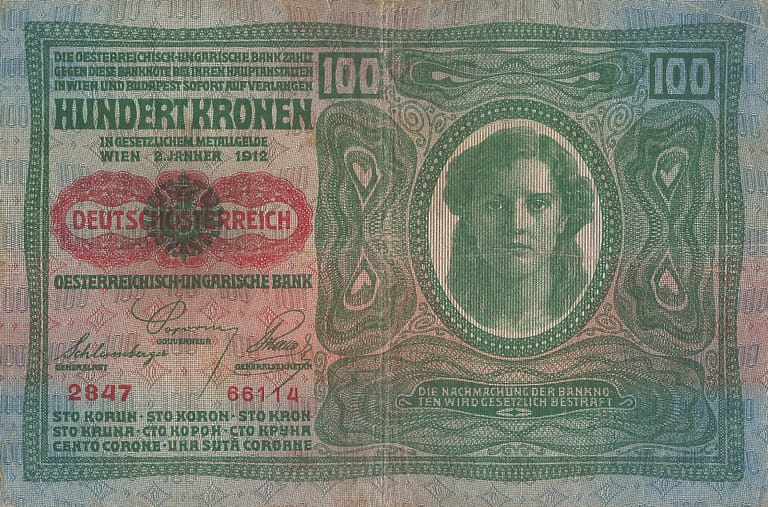 2-Coronas Austriacas 1918-1925 7 Pick 56a.1 Anverso