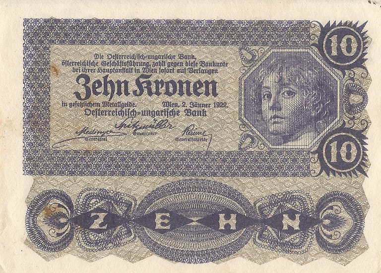 2-Coronas Austriacas 1918-1925 15 Pick 75 Anverso