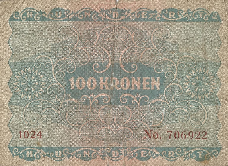 2-Coronas Austriacas 1918-1925 18 Pick 77 Reverso 1