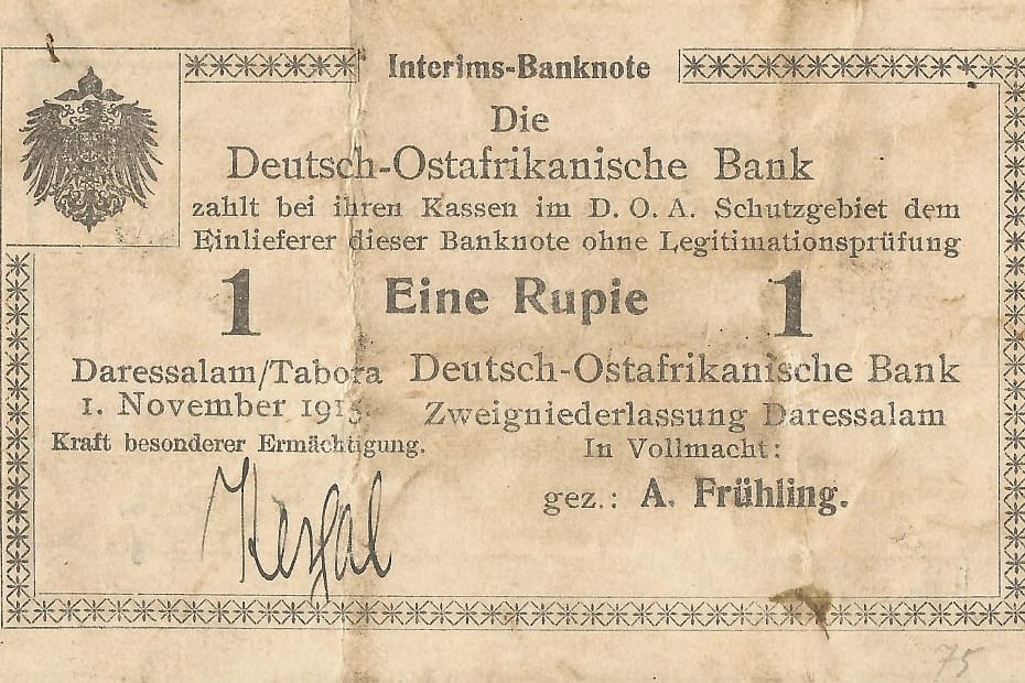África Oriental Alemana 4 Pick 11a.2 Anverso jpg